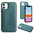 For iPhone 12 Leather Texture Full Coverage Phone Case(Green) - 1