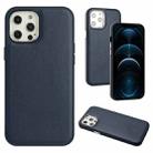 For iPhone 12 Pro Max Leather Texture Full Coverage Phone Case(Blue) - 1