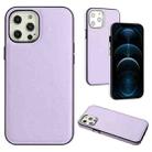 For iPhone 12 Pro Max Leather Texture Full Coverage Phone Case(Purple) - 1