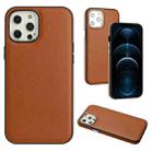 For iPhone 12 Pro Max Leather Texture Full Coverage Phone Case(Brown) - 1