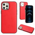 For iPhone 12 Pro Max Leather Texture Full Coverage Phone Case(Red) - 1