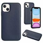 For iPhone 13 Leather Texture Full Coverage Phone Case(Blue) - 1