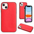 For iPhone 13 Leather Texture Full Coverage Phone Case(Red) - 1
