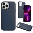 For iPhone 13 Pro Leather Texture Full Coverage Phone Case(Blue) - 1