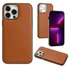 For iPhone 13 Pro Max Leather Texture Full Coverage Phone Case(Brown) - 1