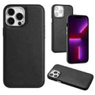 For iPhone 14 Pro Leather Texture Full Coverage Phone Case(Black) - 1