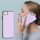 For iPhone SE 2022 / 6 / 7 / 8 / SE 2020 Leather Texture Full Coverage Phone Case(Purple) - 5