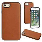 For iPhone SE 2022 / 6 / 7 / 8 / SE 2020 Leather Texture Full Coverage Phone Case(Brown) - 1