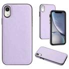 For iPhone XR Leather Texture Full Coverage Phone Case(Purple) - 1