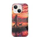 For iPhone 14 Dual-sided Lamination Oil Painting IMD Phone Case(Old Man and Dog) - 1