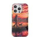 For iPhone 12 Pro Max Dual-sided Lamination Oil Painting IMD Phone Case(Old Man and Dog) - 1