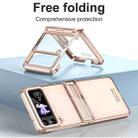 For Samsung Galaxy Z Flip4 5G Electroplating Phantom Series PC Folding Case with Hinge(Rose Gold) - 2