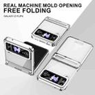 For Samsung Galaxy Z Flip4 5G Electroplating Phantom Series PC Folding Case with Hinge(Silver) - 3