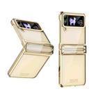 For Samsung Galaxy Z Flip4 5G Electroplating Phantom Series PC Folding Case with Hinge(Champagne Gold) - 1
