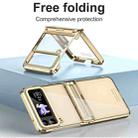For Samsung Galaxy Z Flip4 5G Electroplating Phantom Series PC Folding Case with Hinge(Champagne Gold) - 2