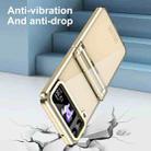 For Samsung Galaxy Z Flip4 5G Electroplating Phantom Series PC Folding Case with Hinge(Champagne Gold) - 5