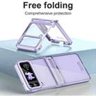 For Samsung Galaxy Z Flip4 5G Electroplating Phantom Series PC Folding Case with Hinge(Purple) - 2