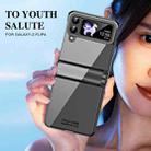 For Samsung Galaxy Z Flip4 5G Electroplating Phantom Series PC Folding Case with Hinge(Black) - 6