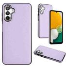 For Samsung Galaxy A04 4G Leather Texture Full Coverage Phone Case(Purple) - 1