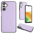 For Samsung Galaxy A34 5G Leather Texture Full Coverage Phone Case(Purple) - 1