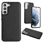 For Samsung Galaxy S22 5G Leather Texture Full Coverage Phone Case(Black) - 1