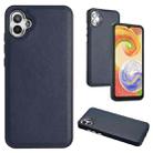 For Samsung Galaxy A05 Leather Texture Full Coverage Phone Case(Blue) - 1