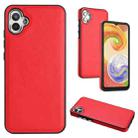For Samsung Galaxy A05 Leather Texture Full Coverage Phone Case(Red) - 1