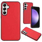 For Samsung Galaxy S23 FE 5G Leather Texture Full Coverage Phone Case(Red) - 1