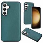 For Samsung Galaxy S24 5G Leather Texture Full Coverage Phone Case(Green) - 1