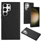 For Samsung Galaxy S24 Ultra 5G Leather Texture Full Coverage Phone Case(Black) - 1