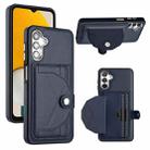 For Samsung Galaxy A14 4G / A14 5G Shockproof Leather Phone Case with Card Holder(Blue) - 1