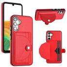 For Samsung Galaxy A54 5G Shockproof Leather Phone Case with Card Holder(Red) - 1