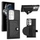 For Samsung Galaxy S23 Ultra Shockproof Leather Phone Case with Card Holder(Black) - 1