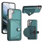 For Samsung Galaxy S22+ 5G Shockproof Leather Phone Case with Card Holder(Green) - 1