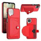 For Samsung Galaxy A12 4G / M12 Shockproof Leather Phone Case with Card Holder(Red) - 1