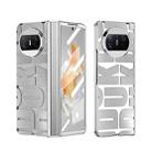 For Huawei Mate X3 Integrated Electroplating Folding Phone Case with Hinge(Silver) - 1