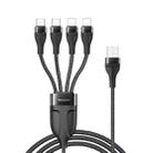 YESIDO CA111 1.2m 4A USB to Dual Type-C + Dual 8 Pin Charging Cable(Black) - 1