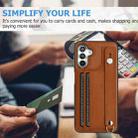 For Samsung Galaxy A34 5G Shockproof Leather Phone Case with Wrist Strap(Brown) - 2