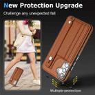 For Samsung Galaxy A34 5G Shockproof Leather Phone Case with Wrist Strap(Brown) - 3