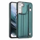 For Samsung Galaxy S23+ Shockproof Leather Phone Case with Wrist Strap(Green) - 1