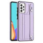 For Samsung Galaxy A53 5G Shockproof Leather Phone Case with Wrist Strap(Purple) - 1