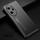 For Honor 100 Pro Frosted Metal Phone Case(Black) - 1