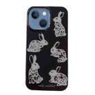 For iPhone 14 PC + TPU Dual-side Laminating IMD Phone Case(Black) - 1