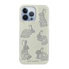 For iPhone 13 Pro PC + TPU Dual-side Laminating IMD Phone Case(White) - 1