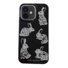 For iPhone 12 PC + TPU Dual-side Laminating IMD Phone Case(Black) - 1