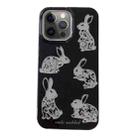 For iPhone 12 Pro Max PC + TPU Dual-side Laminating IMD Phone Case(Black) - 1