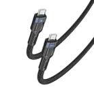 YESIDO CA108 1.2m 60W USB-C / Type-C to Type-C OD0.6 Charging Data Cable(Black+Blue) - 1