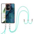 For OnePlus Nord CE 3 Lite / N30 / OPP0 K11X Electroplating Marble Dual-side IMD Phone Case with Lanyard(Green 017) - 1