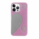 For iPhone 14 Pro PC + TPU Dual-side Laminating IMD Phone Case(Pink) - 1