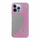 For iPhone 13 Pro Max PC + TPU Dual-side Laminating IMD Phone Case(Pink) - 1